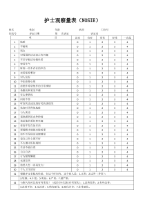 护士观察量表(NOSIE)