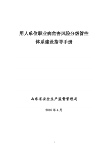 用人单位职业病危害风险分级管控体系建设指导手册