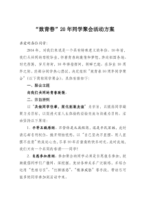 “致青春”同学聚会活动方案