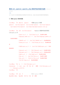 更改ssh、openssl、apache、php等软件版本提示信息