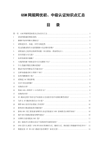 20GSM网优初、中级答辩问题汇总提料