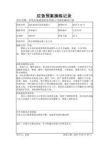 应急预案演练记录