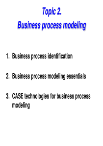 BPM2Modelling