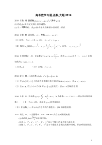 高考数学专题,函数,大题,2014