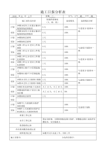 施工日报及进度计划(6月)