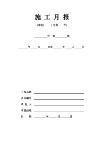 施工月报模板