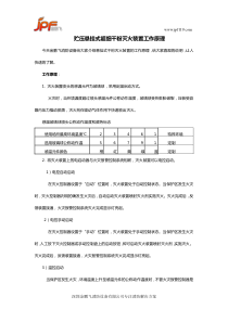 贮压悬挂式干粉灭火装置工作原理