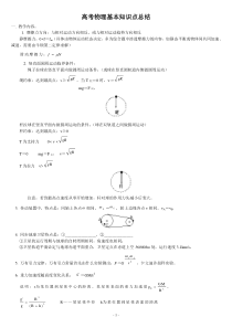 高考物理备考笔记