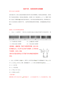 高考物理考点分类光的干涉光的衍射和光的偏振