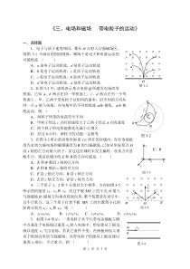 高考理综物理备考复习专题练习3电场和磁场,带电粒子运动(杨朝阳物理)