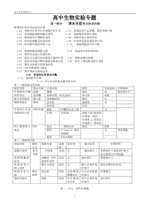 高考生物实验总结