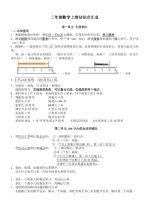 人教版二年级数学上册知识点汇总