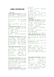 小学英语单词「人教版」大全