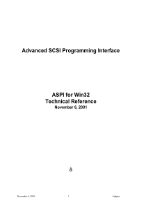 Advanced SCSI Programming Interface