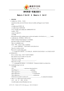 高考英语一轮重点复习学案Module3Unit5Module4Unit1