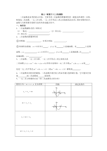 高三一轮复习《二次函数》