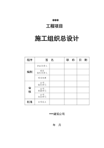 施工组织总设计(贵阳)