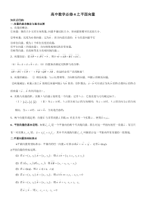 高中数学平面向量知识点总结