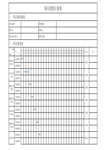 项目进度计划表模板