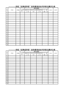 手抄报评分表