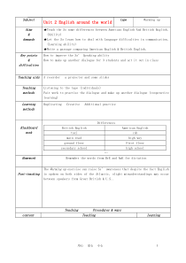 高中英语Unit2《EnglishiaroundtheWorld》教案13新人教版必修1