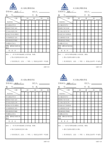 工厂每月灭火器点检表