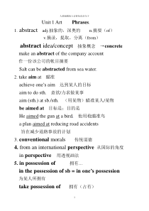 高中英语选修6重点词汇及句子