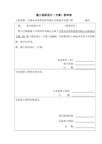 施工组织设计报审表