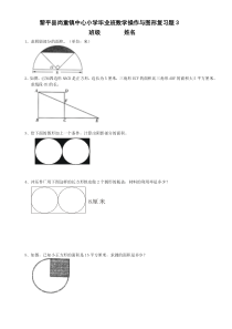 黎平县尚重镇中心小学毕业班数学操作与图形复习题3