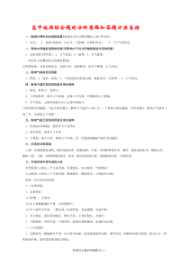 高中高考地理综合题的分析思路和答题方法总结