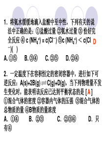 高二上学期化学期中复习课件(人教版选修4)