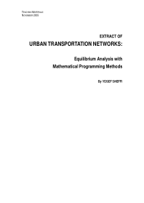 URBAN-TRANSPORTATION-NETWORKS