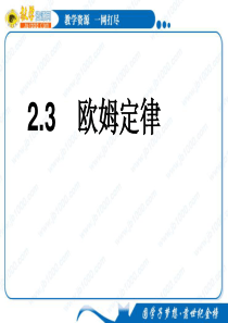 高二物理复习总结2.3《欧姆定律》课件(新人教版选修3-1)