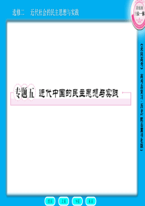 高三历史总复习课件选2-5近代中国的民主思想与实践