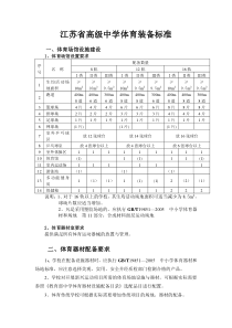 高级中学体育装备标准