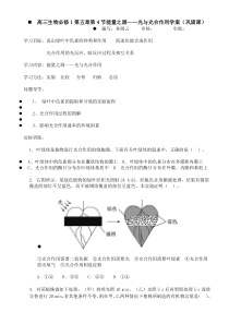 高三生物必修1第五章第4节能量之源