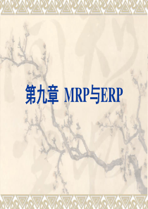 第九章MRP与ERP