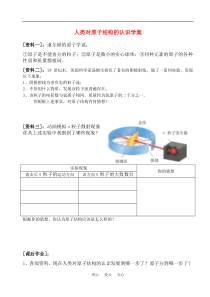 高中化学人类对原子结构的认识学案人教版必修一