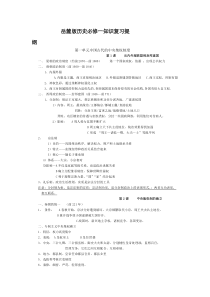 高中历史必修一复习提纲_岳麓版