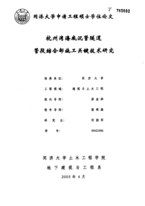 杭州湾海底沉管隧道管段结合部施工关键技术研究