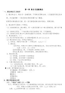 高中数学人教版必修一知识点总结梳理