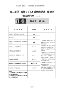 高三复习--选修3-1-31磁场的描述磁场对电流的作用(Ⅰ)