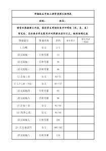 部编版五年级上册背诵课文内容及闯关表