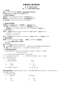 高中生物必修二知识点总结(人教版复习提纲)期末必备