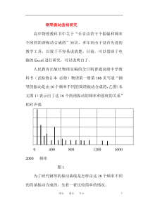 高中物理教学论文钢琴振动曲线研究_乐音由若干个振幅和频率不同的简谐振动合成