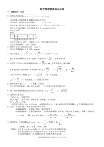 高中物理经典知识总结