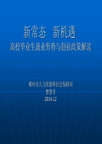 高校毕业生就业形势与创业政策