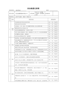 高空作业检查记录表