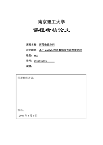 高等数值分析_插值法报告