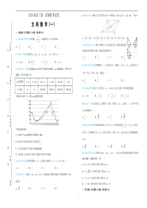 2019届高三第一次模拟考试卷-文科数学(一)